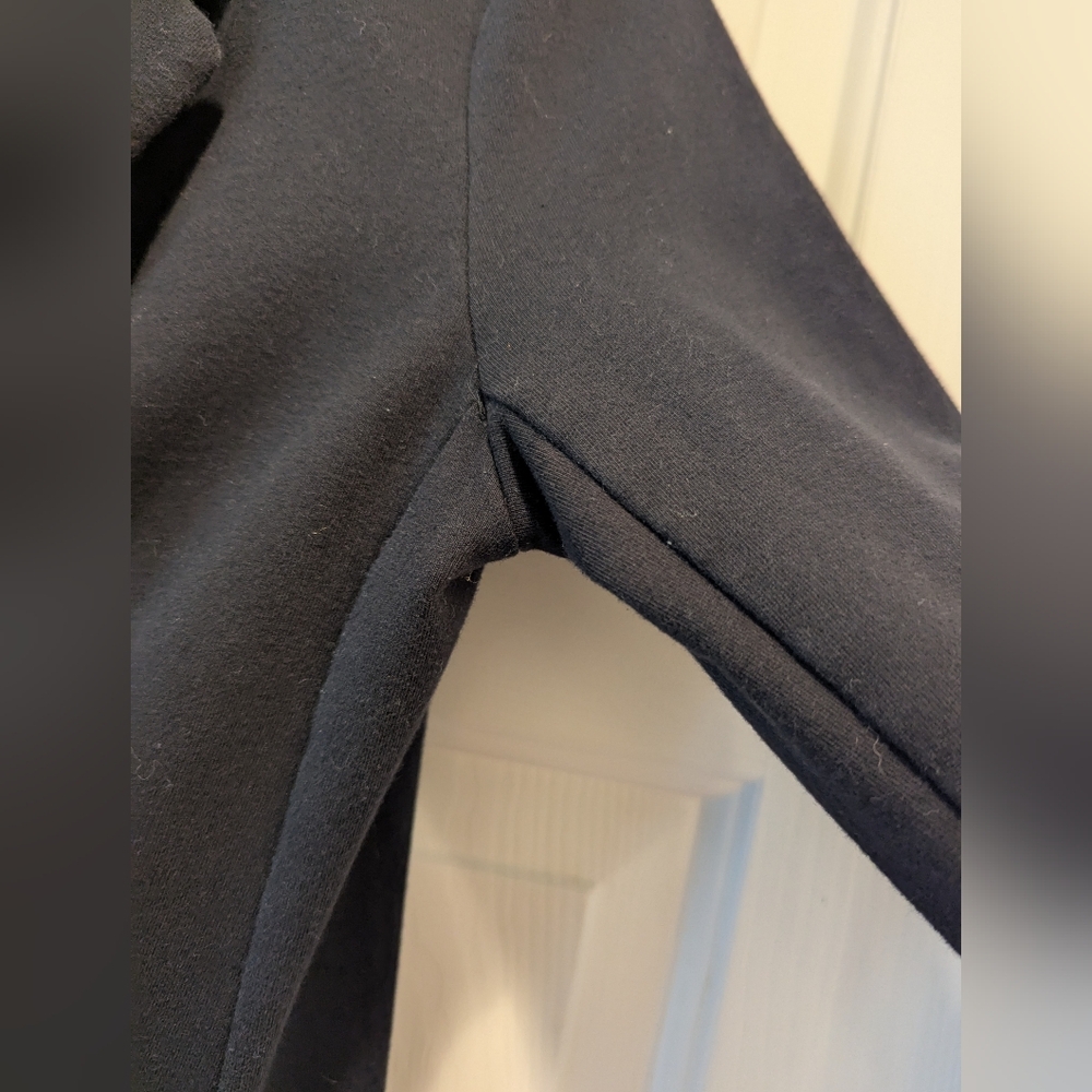 Metaphor Black Knit Blazer Single Button Closure 3/4 Sleeve Stretch Jacket Sz M - Picture 10 of 15